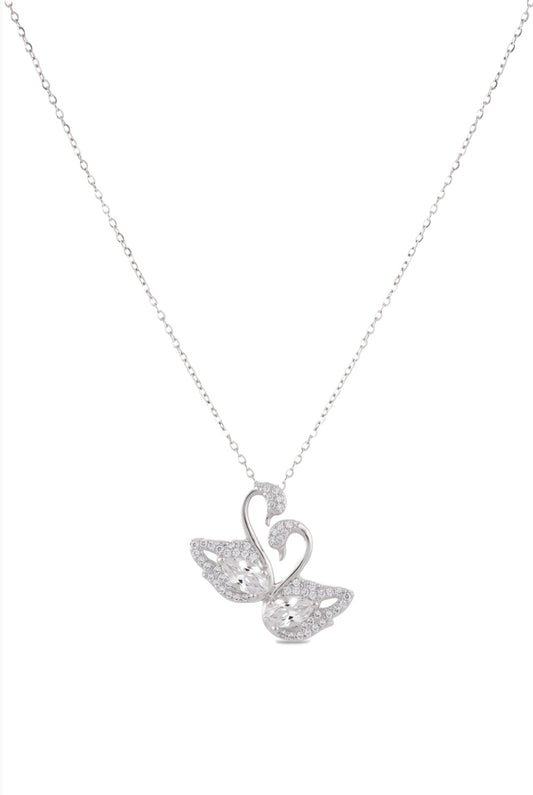 Çelik Kuğu Kolye SILVER 45cm